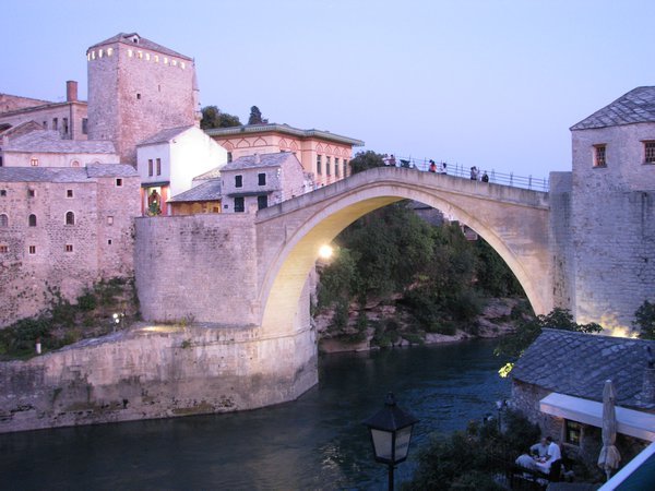 Stari Most in the evening