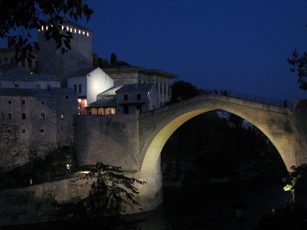 Stari Most in the dusk