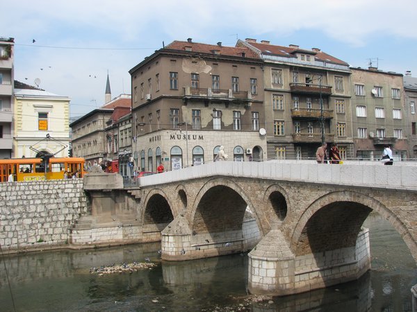 Latin Bridge and site of assassination