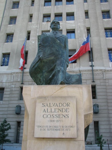 Statue of Allende in Santiago