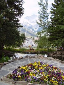 Banff Avenue depuis Cascade Garden