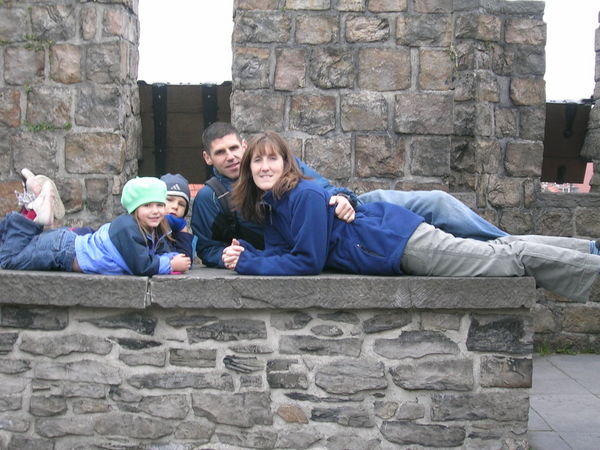 Bill, Wendy & kids at the castle