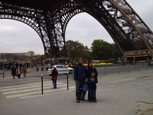 At the foot of the Eiffel Tower