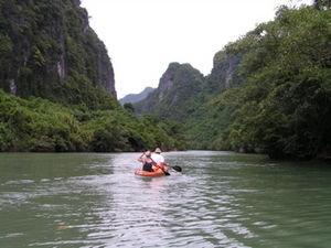 Me and Victor Kayaking Phong Nha Ke Bang