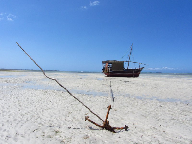 Beached Dhow and its Anchor