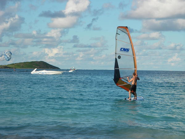 Windsurfing at Orient Bay