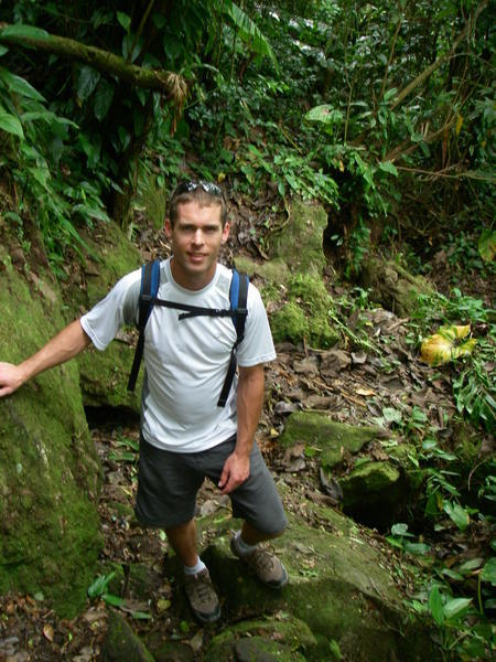 Hiking in the rainforest