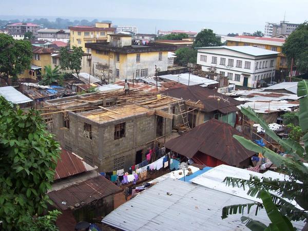 View from our accommodations in Freetown
