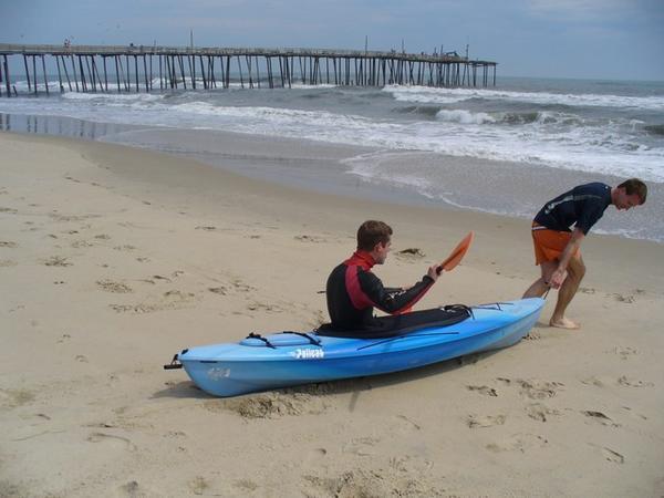 Paddling to the ocean