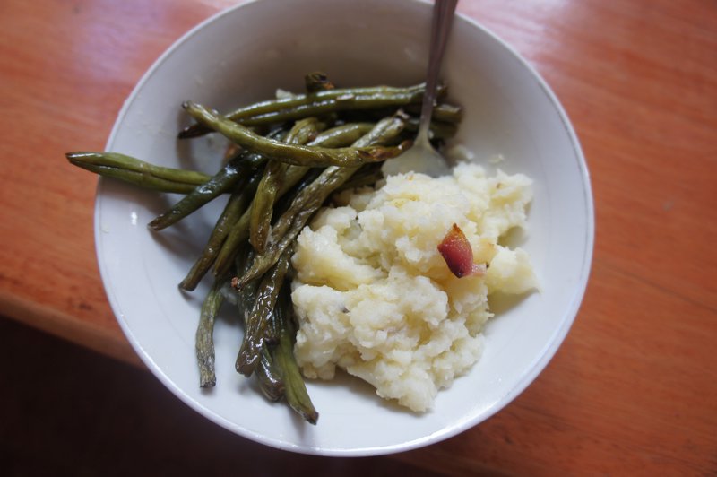 Mashed Potatoes and Green Beans