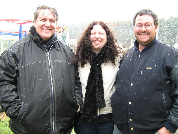 Alan, Dave & Mel in the snow