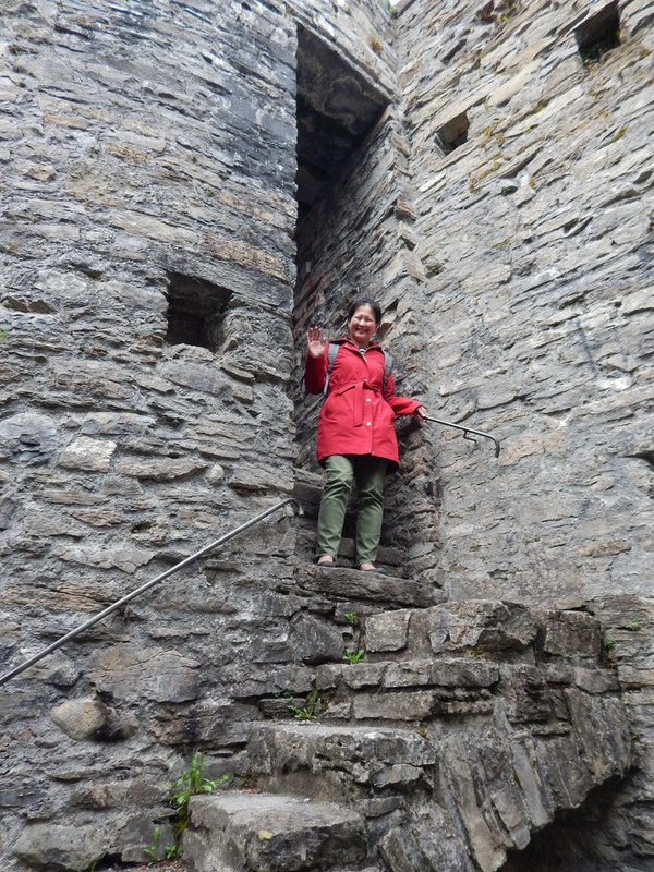 Ann at the Unspunnen Castle ruins