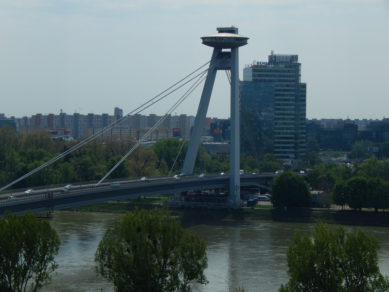 The UFO Bridge in Bratslava