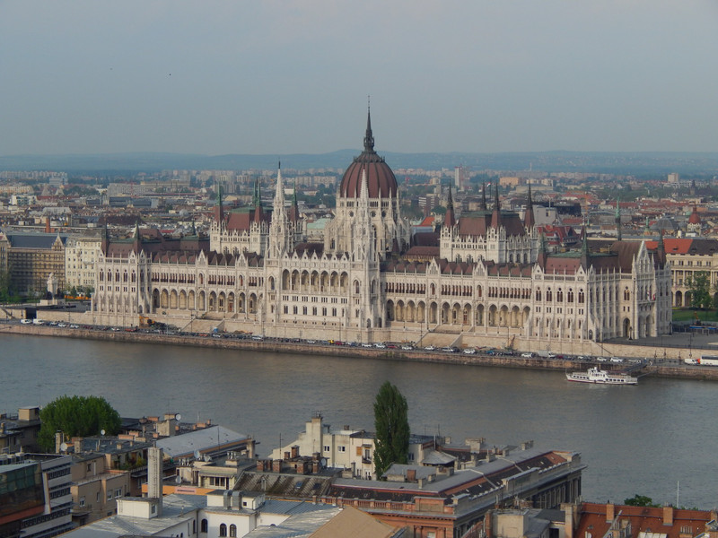 View of the Hungarian Parliament Building from Buda Castle