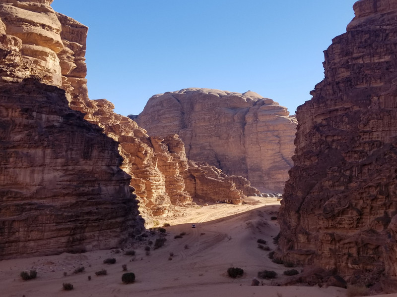 A canyon in the Wadi Rum, Jordan