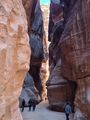 Gazing down the Siq towards the Treasury at Petra