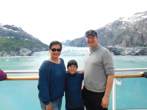 Johns Family at Margerie Glacier