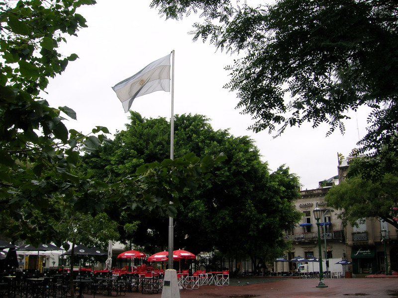 Argentina Flag in Plaza san Martin