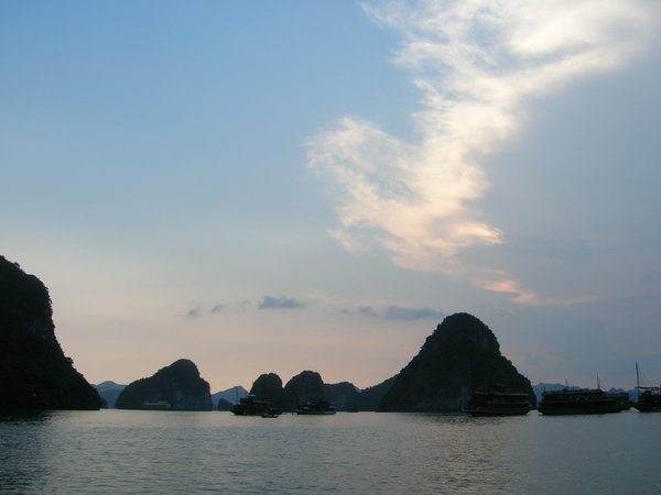 Evening in Halong Bay