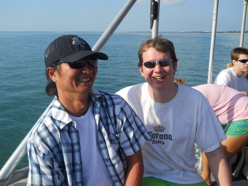 Carl and Richard on the way to Stingray City