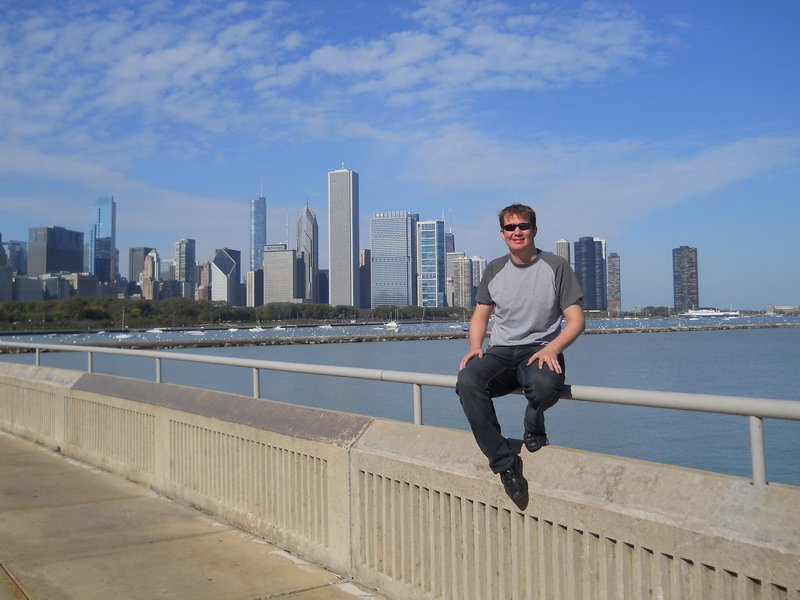 Richard and the Chicago skyline