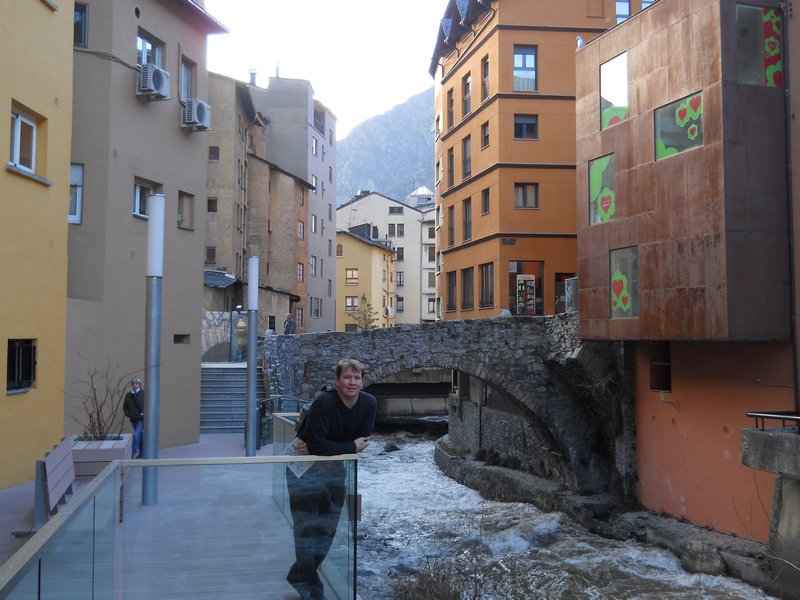 Richard at an old bridge in Andorra