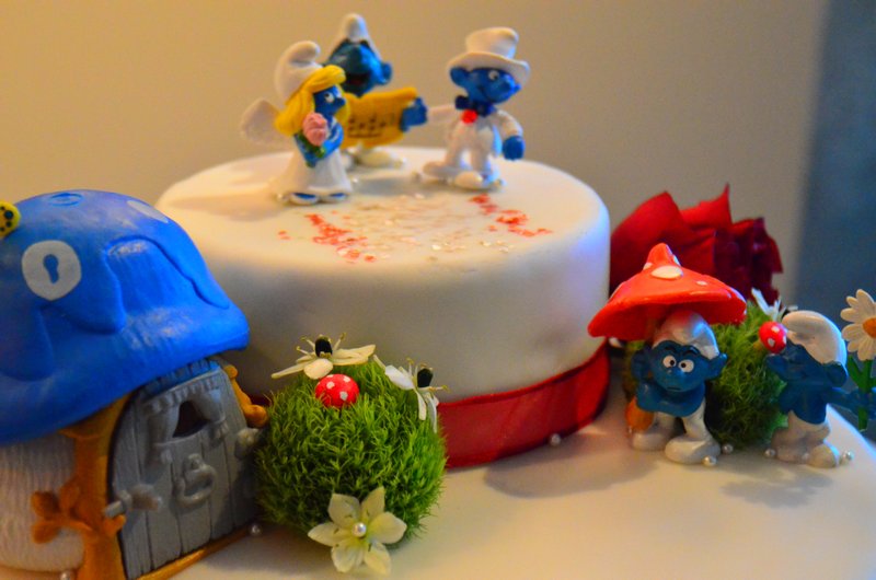 Smurf Wedding Cake