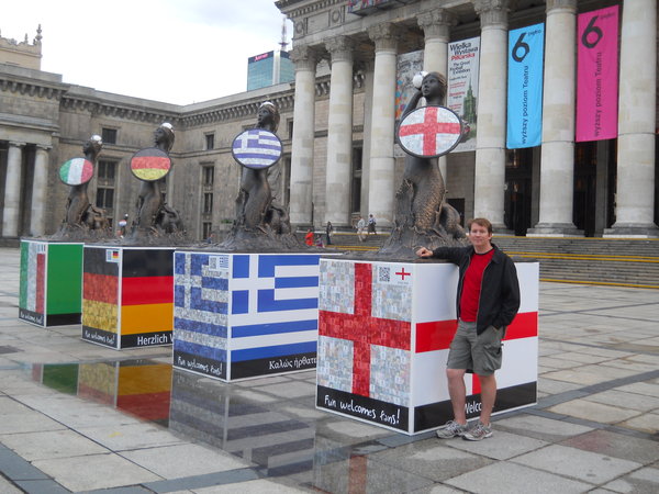 Richard at the Euro 2012 display in Warsaw