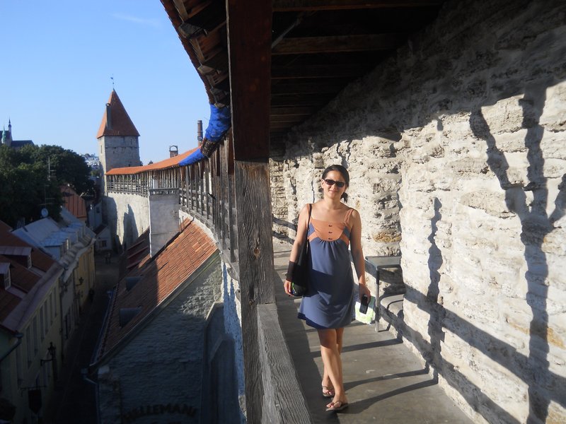 Ann on the town walls in Tallinn