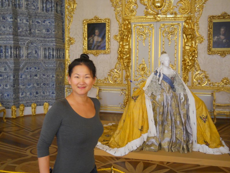 Ann with Catherine the Great's dress