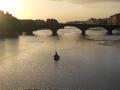 Lone Boatman at the Ponte Santa Trinita