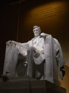 Abraham Lincoln at night