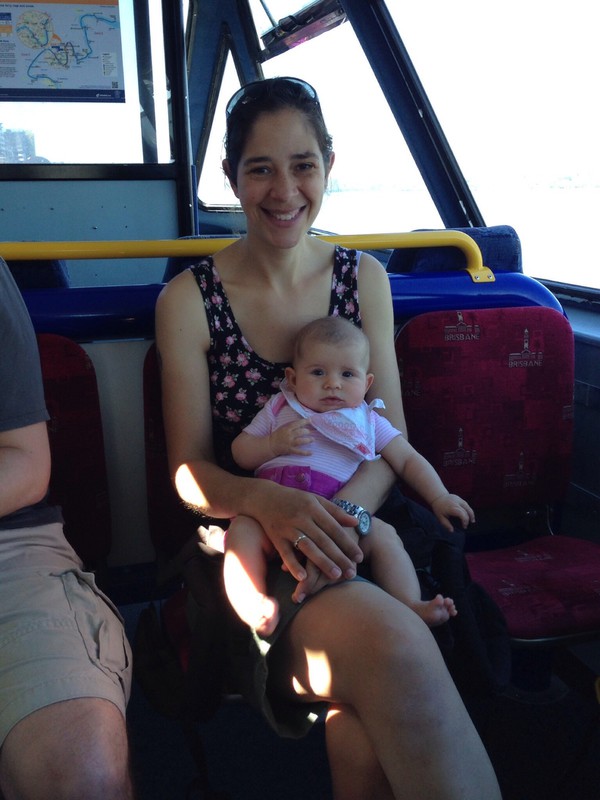 Anna and Millie on the Brisbane River cruise