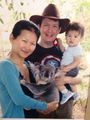 The Johns family and their koala