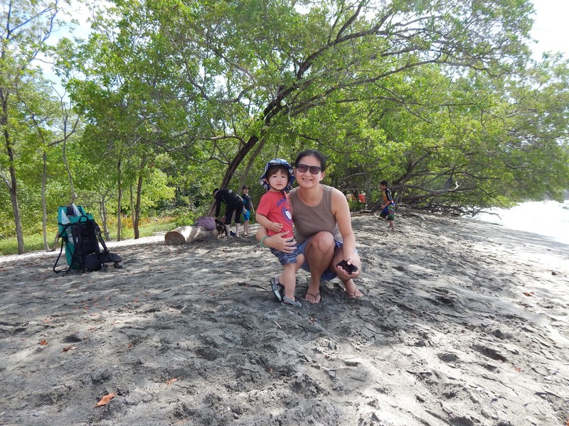 Ann and Riley at Playa Dantita