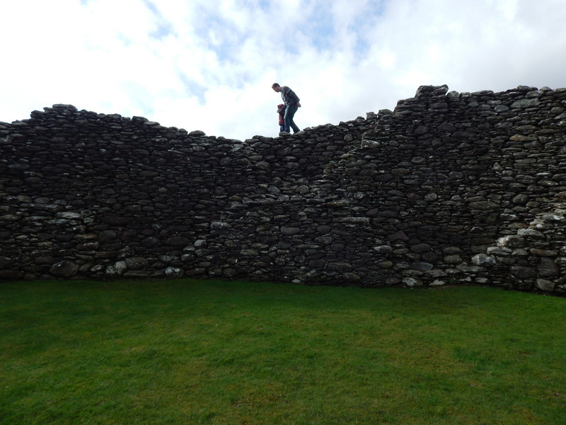 Richard and Riley on the Staigue Stone Fort
