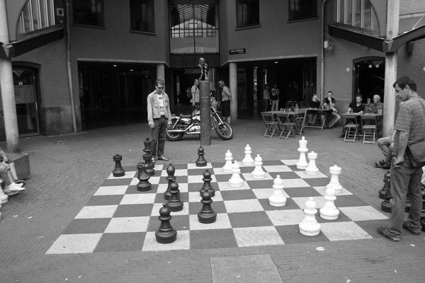 Chess game in square