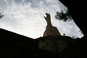 Statue of Jesus overlooking San Sebastian 