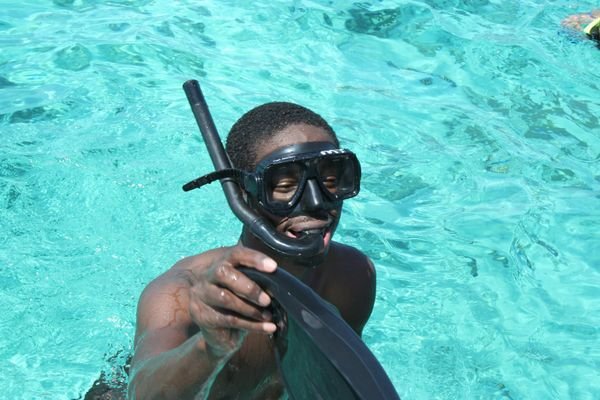 Yours truly snorkeling.