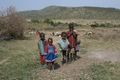 Masai kids outside village