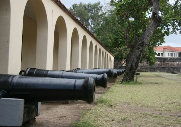 Row of cannon inside fort