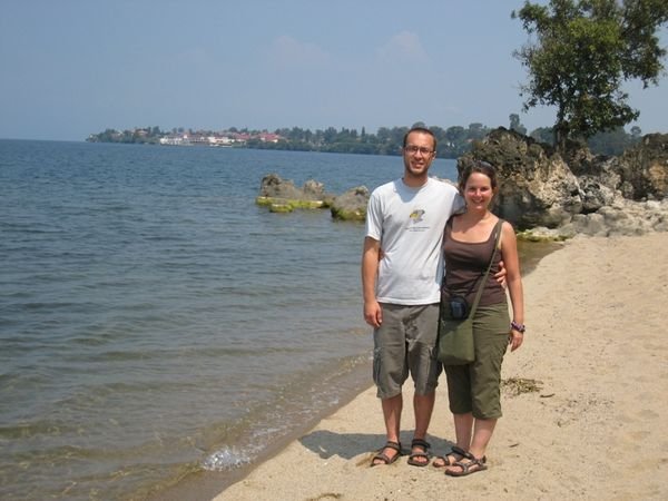 Gisenyi Beach, Congo in the background