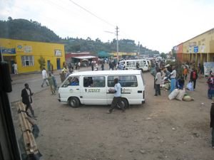 Busy minibus station