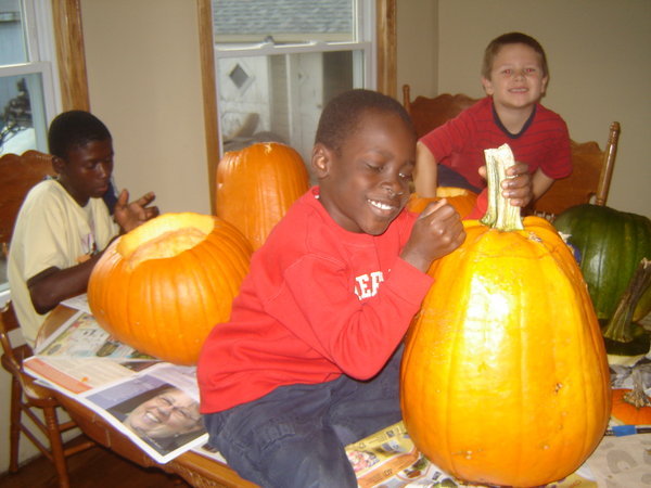 Carving Pumpkins with Cousin Cody