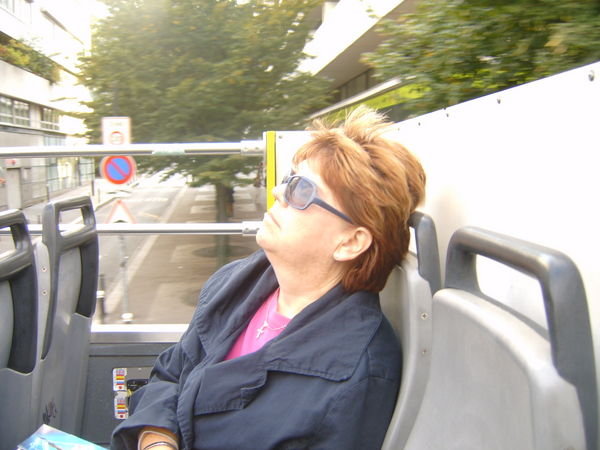 Mom Sleeping on the bus