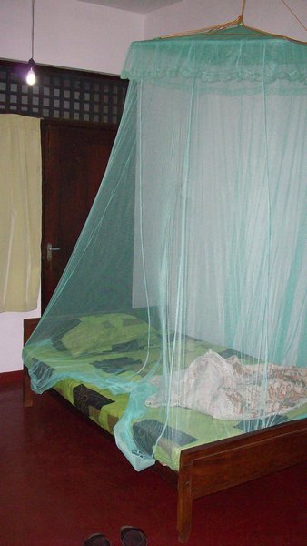 My bed with a Mosquito net