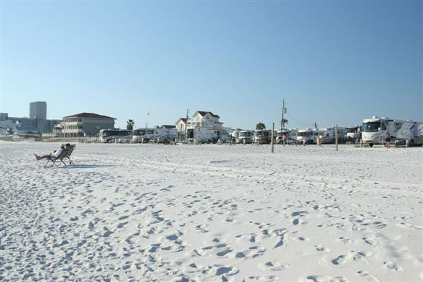 View of campground from the beach