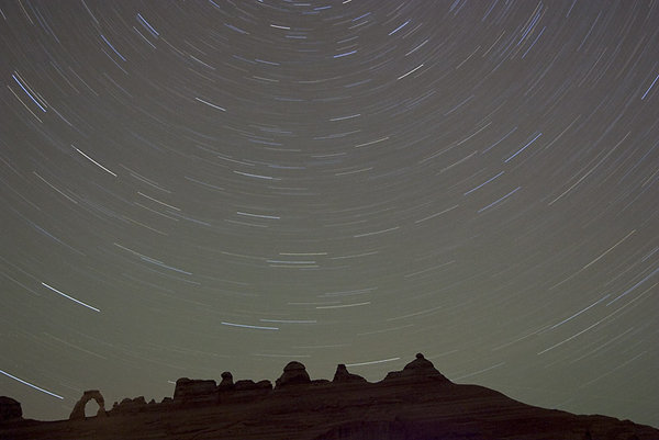 Delicate Arch Viewpoint star trail