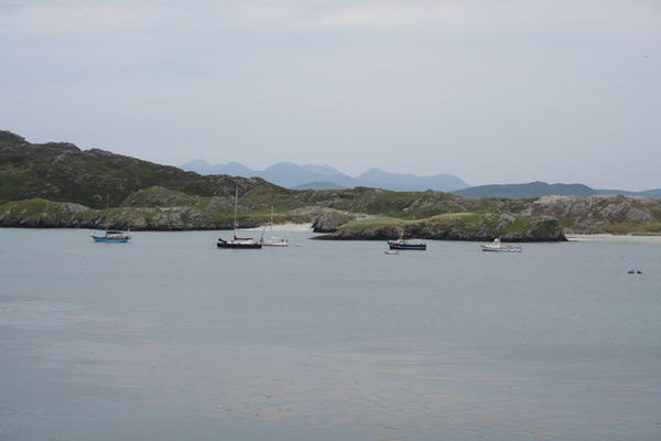 The mountains of Connemara from Inishboffin