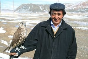 Amangol's Husband, Atalkhan, With the Family's Falcon